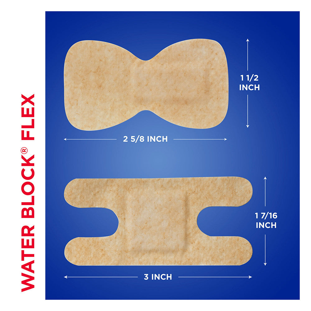 Band Aid Brand Water Block Flex Finger Adhesive Bandages, Assorted, 10 Ea