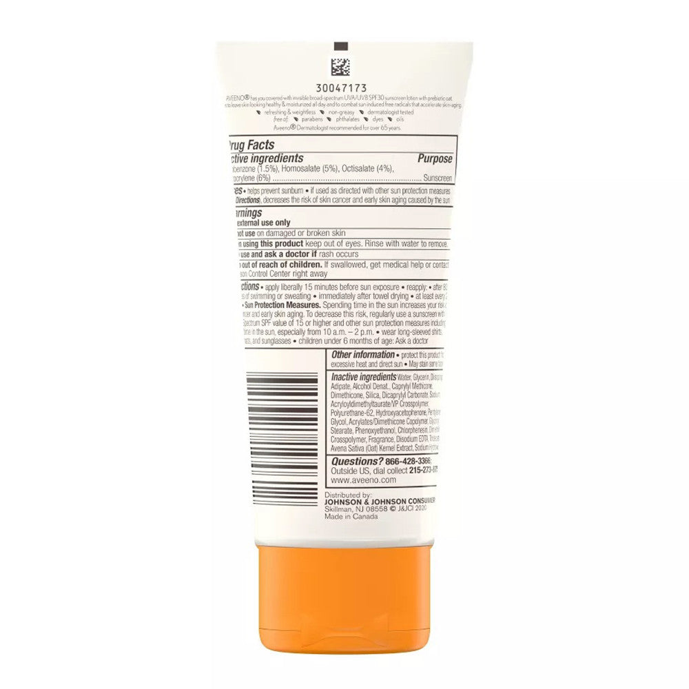 Aveeno Protect Plus Hydrate Moisturizing Body Sunscreen Lotion Spf 30, 3 Oz