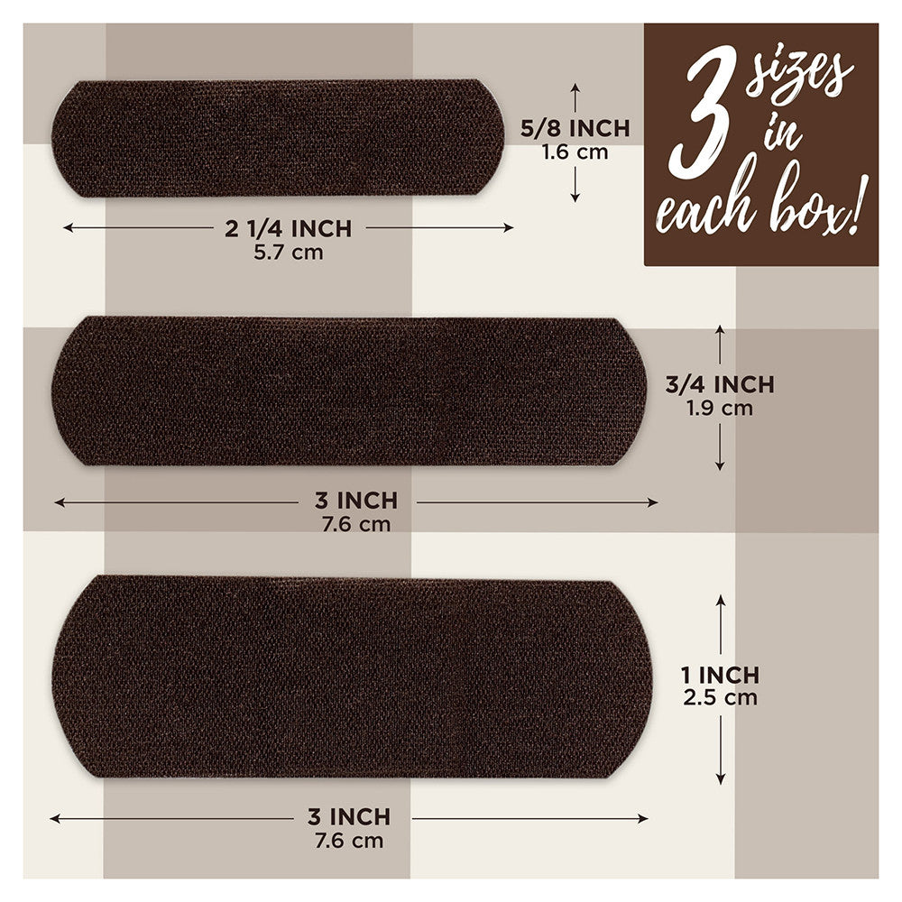 Band Aid Brand OurTone Adhesive Bandages, BR65, Deep Brown, 30 Ea
