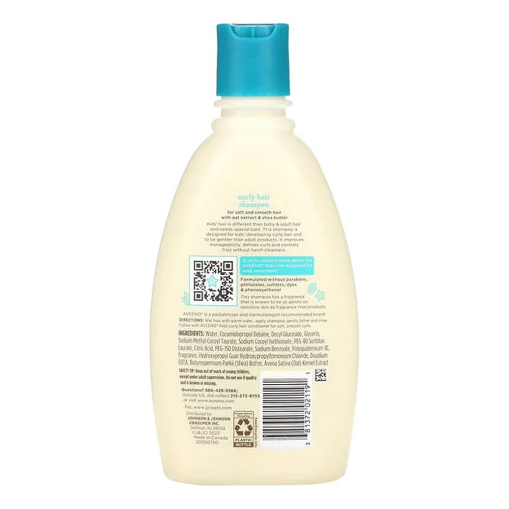 Aveeno Kids Curly Hair Shampoo, Tear Free Curl Hair Products, 12 Oz