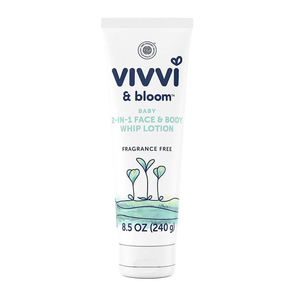 Vivvi And Bloom Baby 2 In1 Face And Body Whip Lotion, Fragrance Free, 8.5 Oz