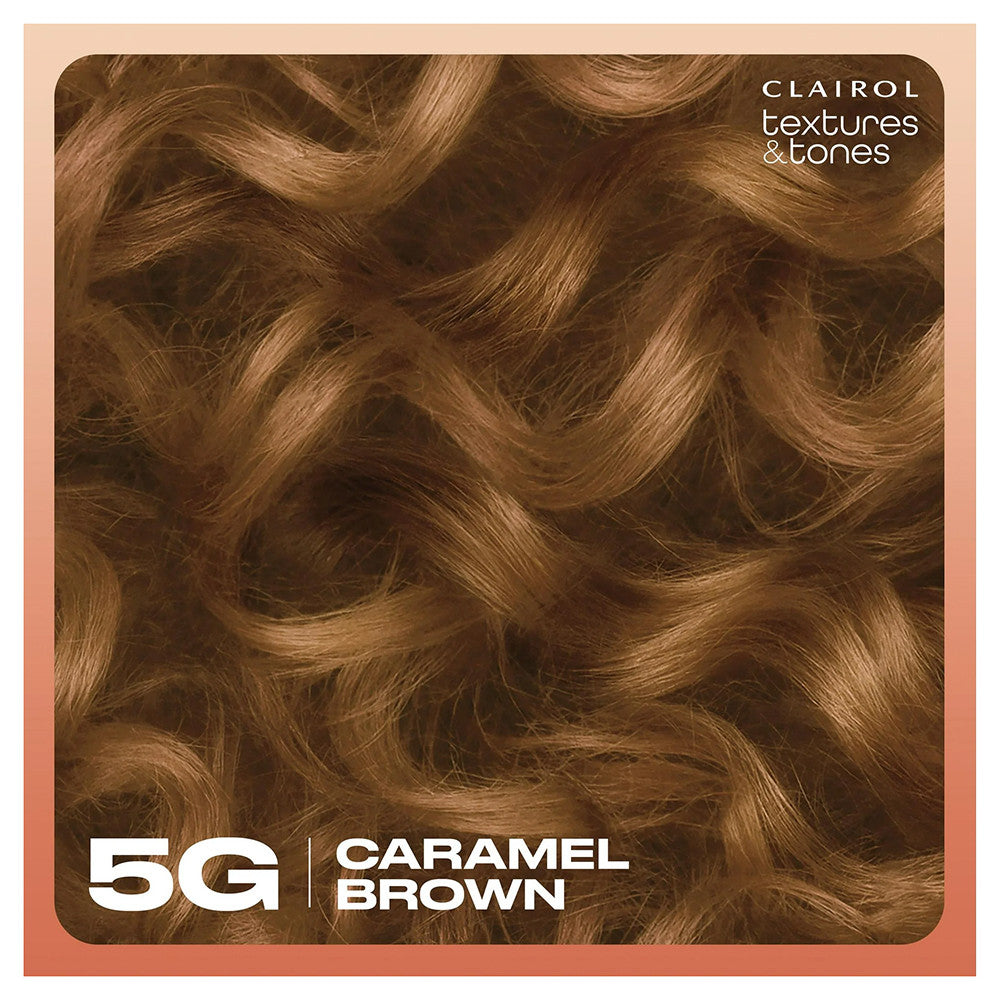 Clairol Textures & Tones Hair Color Kit, 5G Light Golden Brown, 1 Ea