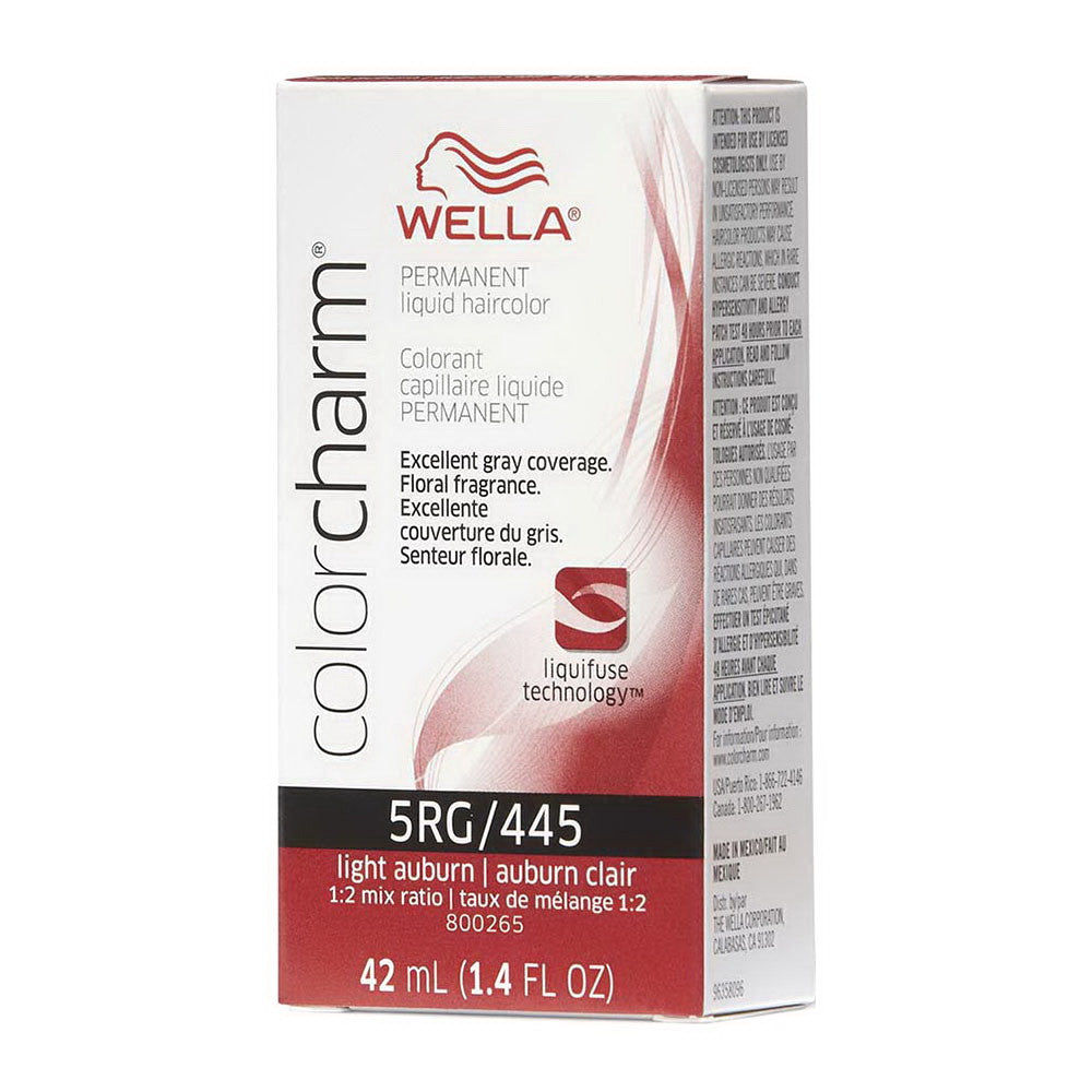 Wella Color Charm 5RG by 445 Permanent Liquid Hair Color, Light Auburn, 1.4 Oz