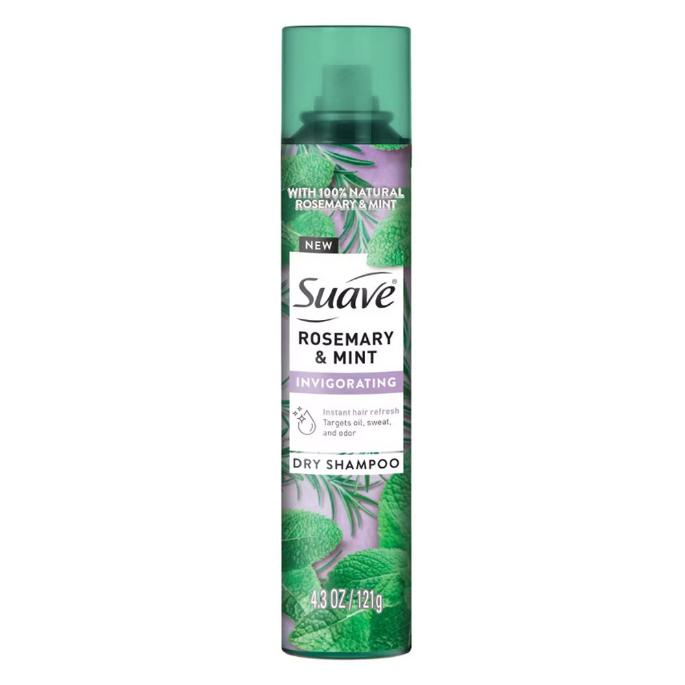 Suave Dry Shampoo Invigorating Rosemary and Mint Deep Cleanse Hair Spray 4.3Oz (121g)