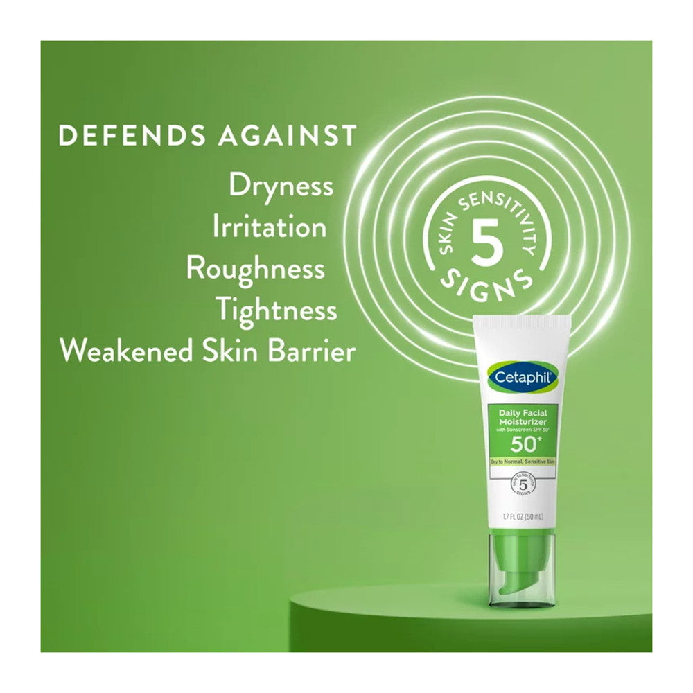 Cetaphil Daily Facial Moisturizer with Sunscreen SPF50, 1.7 Oz