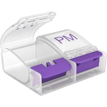 Ezy Dose Daily AM/PM Push Button Pill Planner, Color may vary, 1 Ea