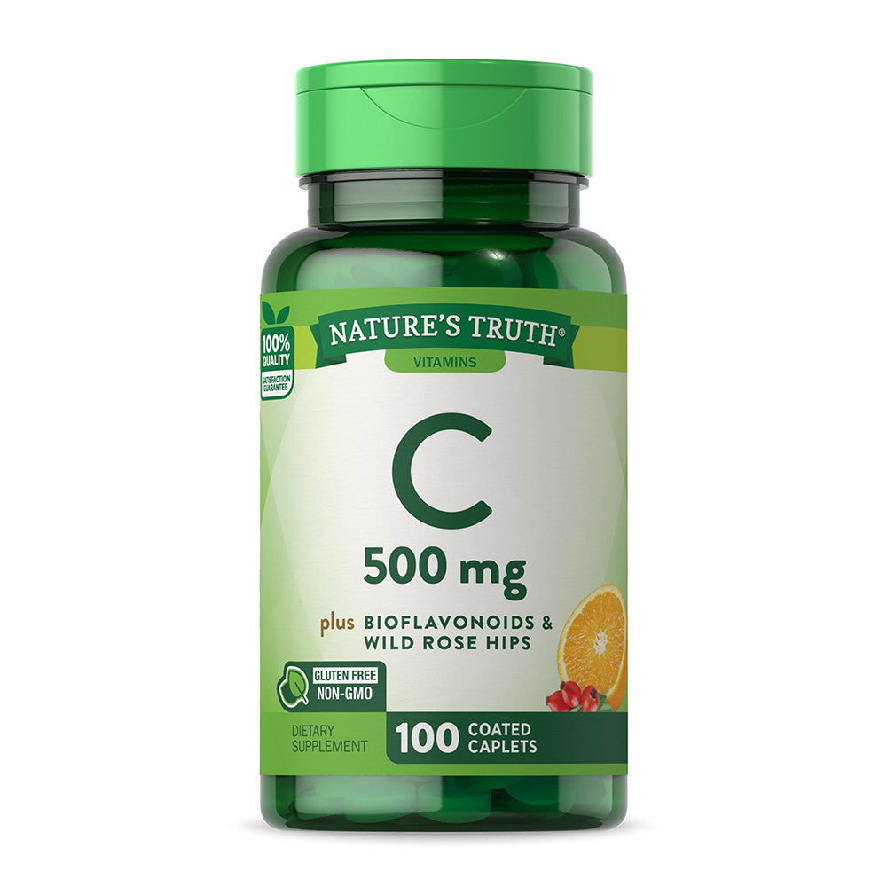 Natures Truth Vitamin C 500 Mg With Bioflavonoids And Rose Hips Tablets, 100 Ea