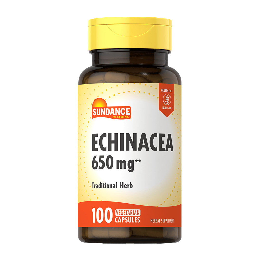 Sundance Echinacea 650 Mg Vegetarian Capsules, 100 Ea