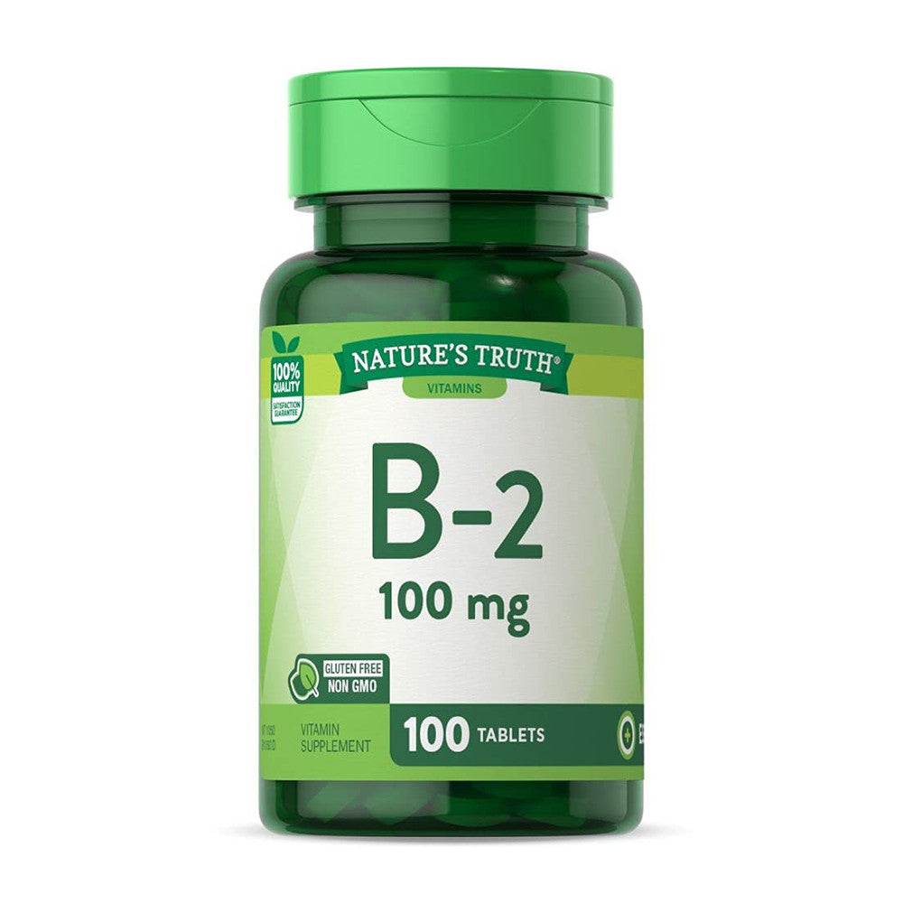 Natures Truth Vitamin B 2 100 Mg Tablets, 100 Ea