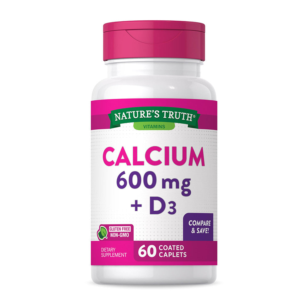 Natures Truth Calcium 600 Mg Plus Vitamin D3 Tablets, 250 Ea
