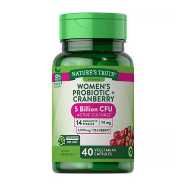 Natures Truth Women Probiotics plus Cranberry Capsules, 40 Ea
