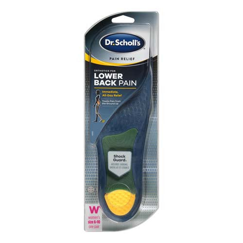 Dr. Scholls Pain Relief Orthotics For Lower Back Pain For Women With Shock Guard, Size W 6-10, 1 Pair