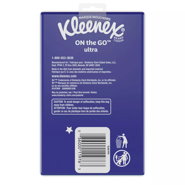 Kleenex Go Pack Everyday Facial Tissues, Pocket Pack, 10 Ea, 3 Pack