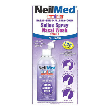 Neilmed Nasamist All In One Saline Nasal Spray, 6.3 Oz