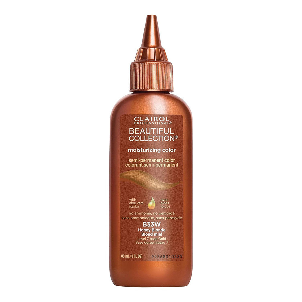 Clairol Professional Beautiful Collection Moisturizing Semi Permanent Hair Color, B33W Honey Blonde, 3 Oz