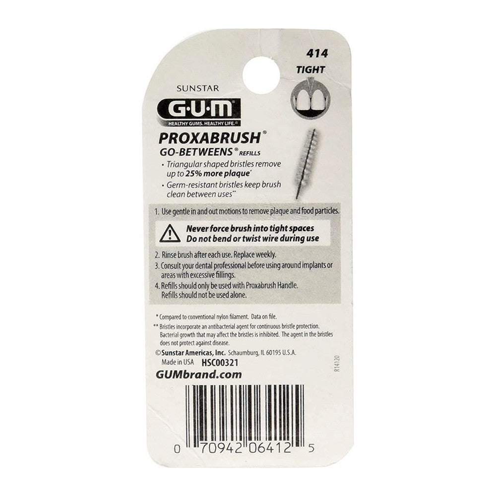 Gum Go Between Proxabrush Refills To Remove 25% More Plaque, 8 ea