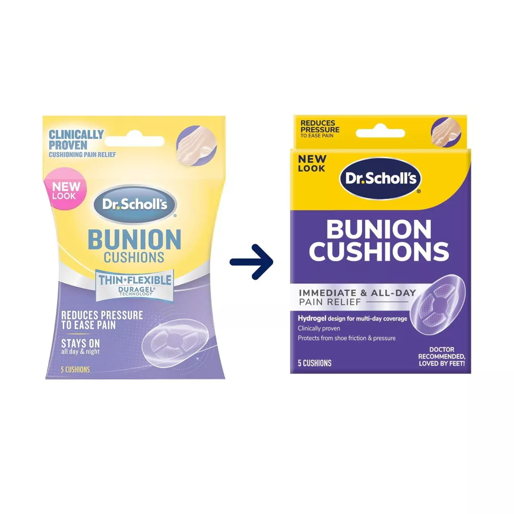 Dr.Scholls Bunion Cushions Duragel For Shoe Frection and Pressure, 5 cushions