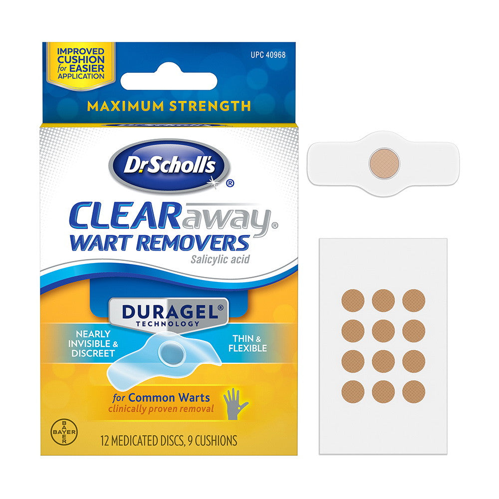 Dr. Scholls Dura Gel Clear Away Wart Remover Cushions, 9 Ea