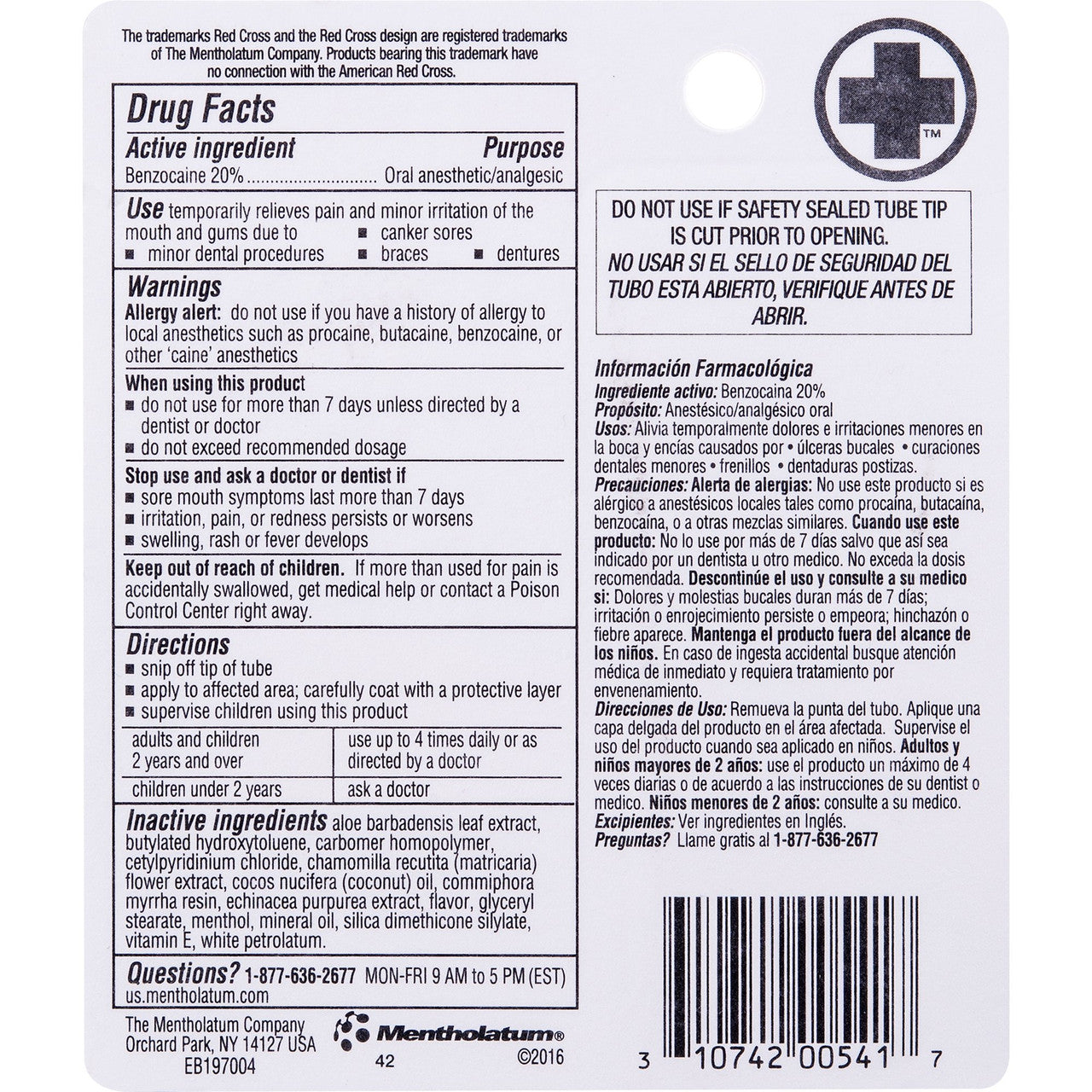 Red Cross Canker Sore Medication, 0.25 Oz