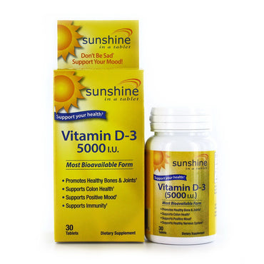 Windmill Sunshine Super Vitamin D 5000Iu Tablets To Support Your Mood, 30 Ea