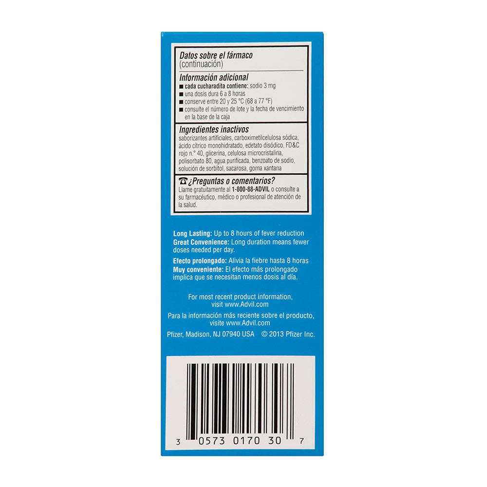 Advil Childrens Suspension Fruit Flavored Fever, Pain Reliever Liquid - 4 Oz
