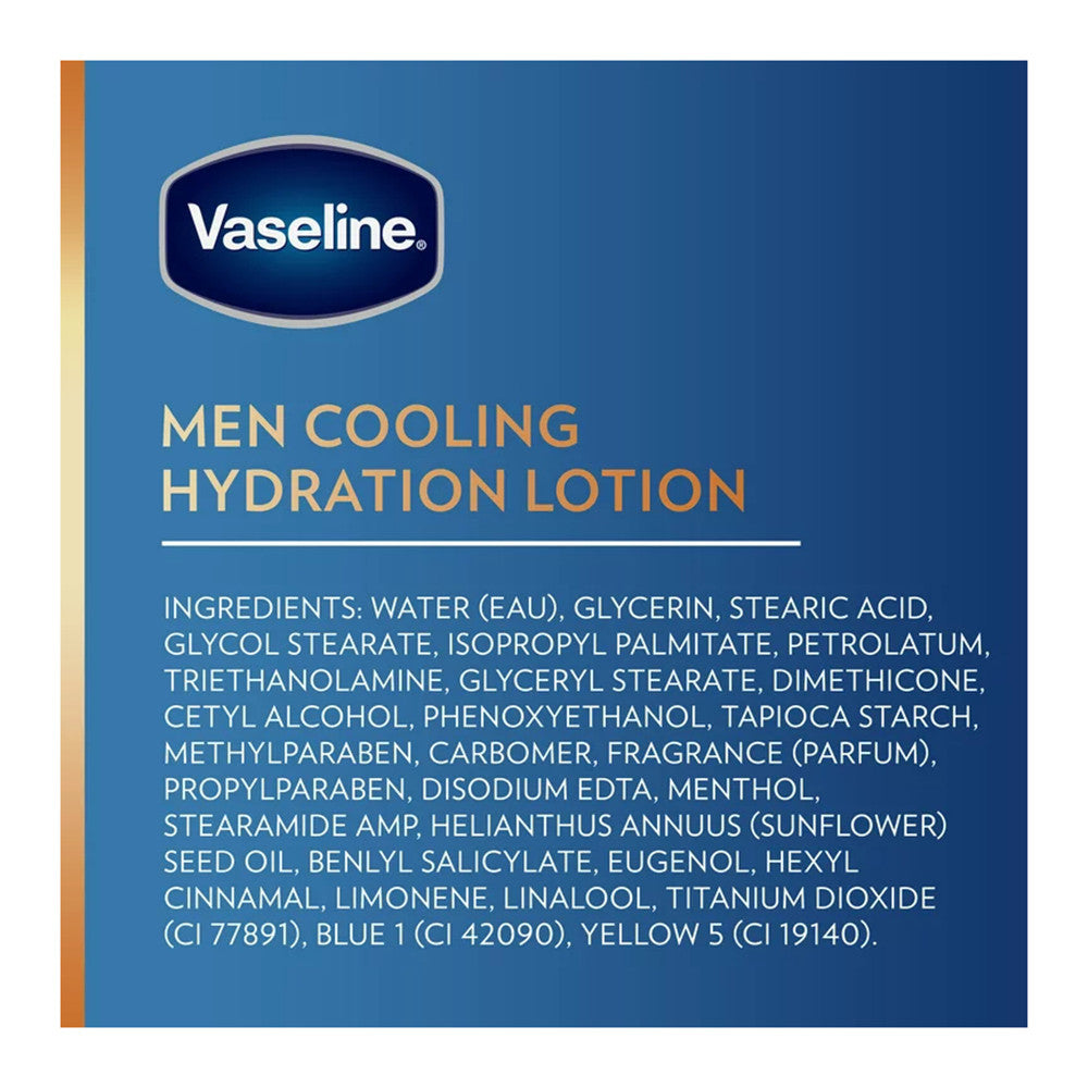 Vaseline Men Cooling Hydration 3-in-1 for Dry Skin, 20.3 Oz