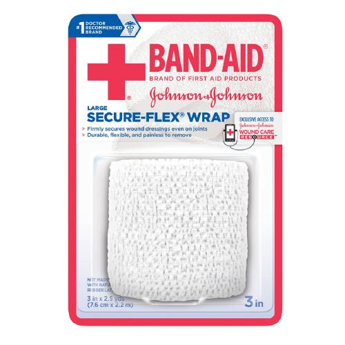 Band Aid Secure Flex Wrap, Large 3 Inch X 2.5 Yards - 1 Ea