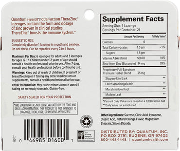 Thera Zinc Lozenges With Echinacea, Orange Flavor, Cold Season, 24 Ea