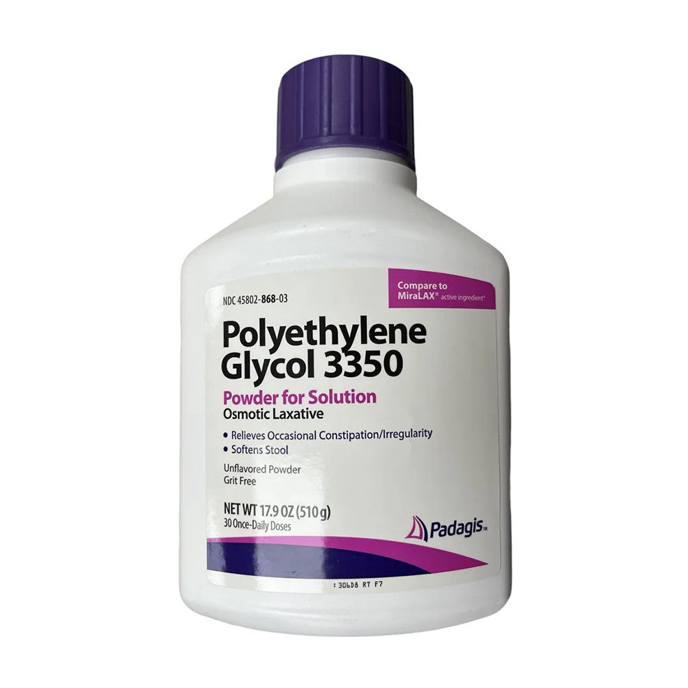 Polyethylene Glycol 3350 Powder for Solution, Osmotic Laxative, 17.9 Oz