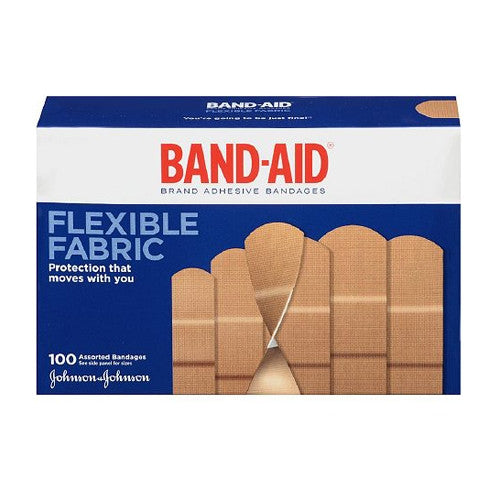 Band Aid Flex Fabric Assorted Bandages - 100 Ea