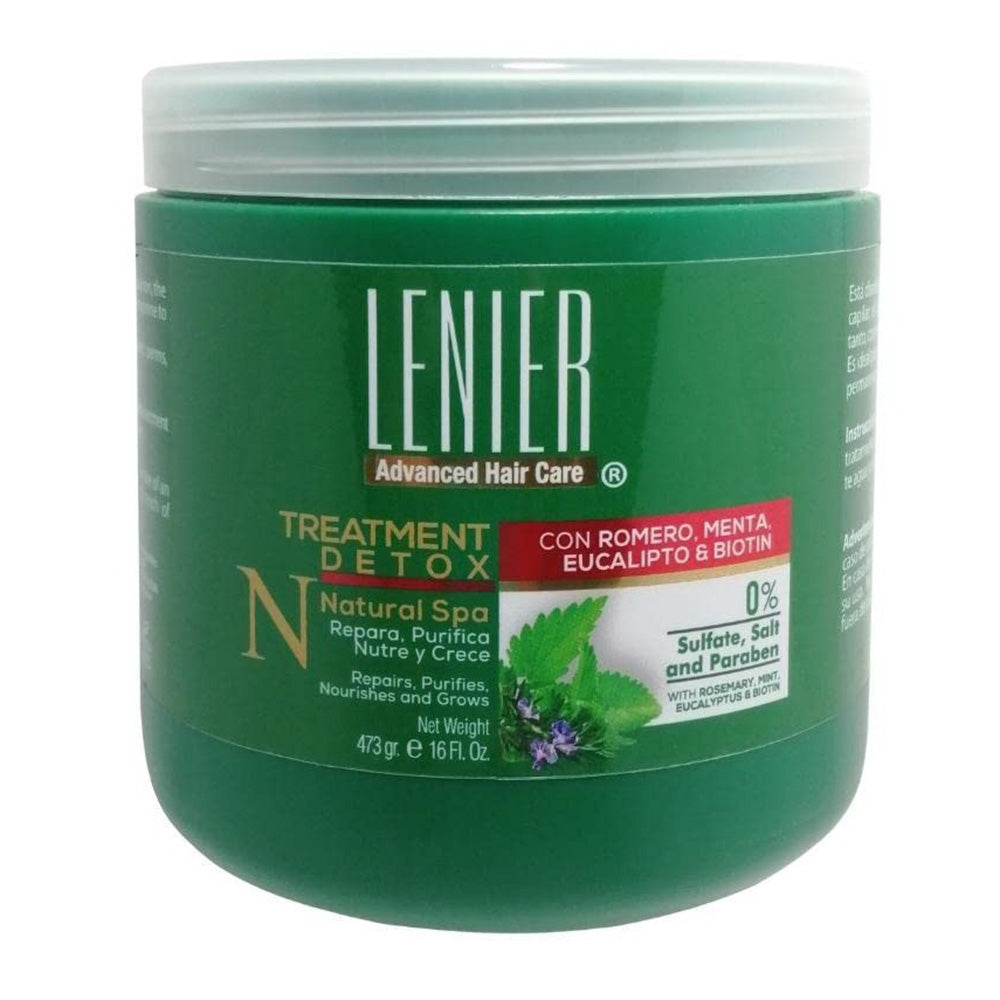 Lenier Detox Hair Treatment Deep Cleanse Nourish and Healthy Growth 16Oz (473g)