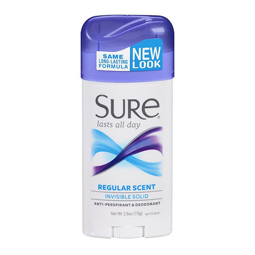 Sure Clear Invisible Solid Anti-Perspirant And Deodorant, Regular - 2.6 Oz