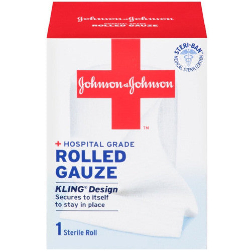 Johnson And Johnson Band Aid Kling Rolled Gauze, Large 4 Inch X 2.5 Yards - 1 Ea