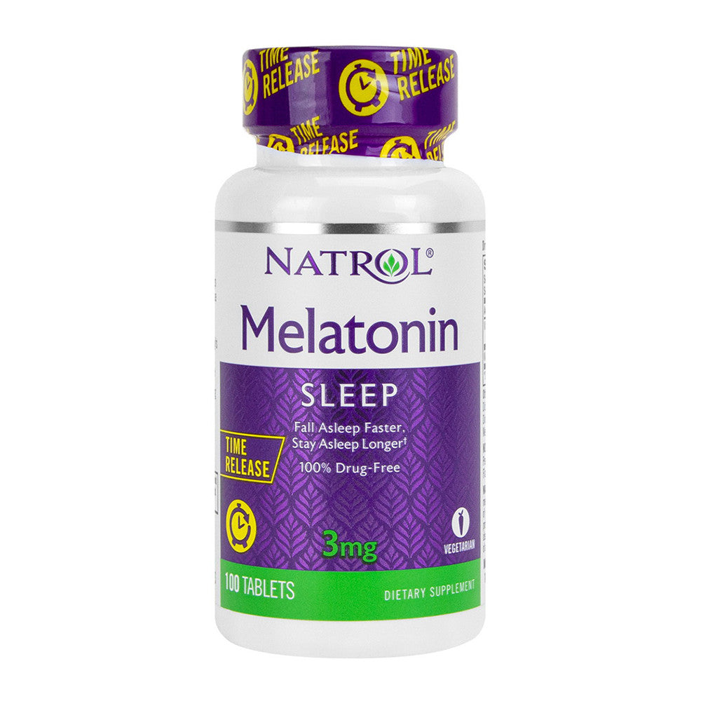 Natrol Melatonin Sleep 3 Mg Time Release Supplement Tablets, 100 Ea