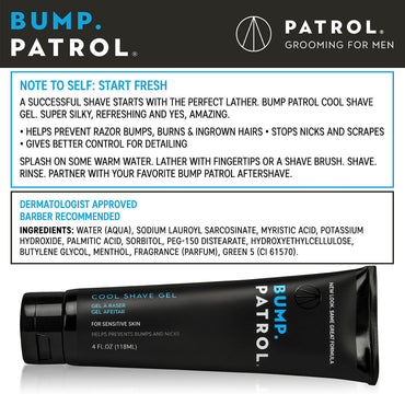 Bump Patrol Cool Shaving Gel, 4 Oz
