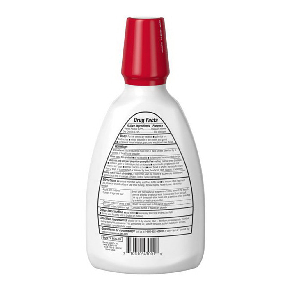 Orajel Analgesic and Astringent Rinse Toothache Soothing Mint, 1 Ea