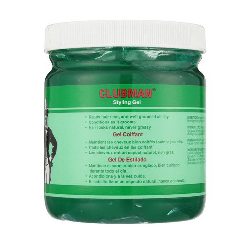Pinaud Clubman Hair Styling Gel, Original - 16 Oz