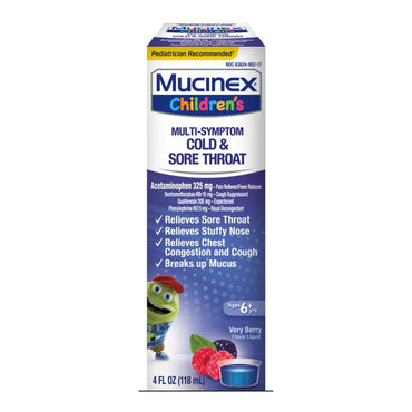 Mucinex Children's Multi-Symptom Cold, Very Berry Flavor Liquid, 4 Oz