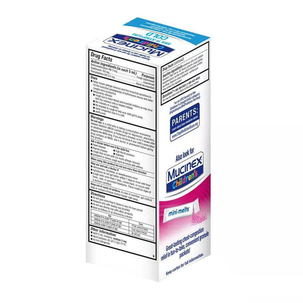 Mucinex Children's Multi-Symptom Cold, Very Berry Flavor Liquid, 4 Oz