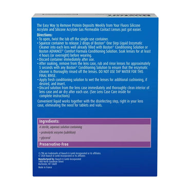 Boston One Step Liquid Enzymatic Cleaner Sterile Single Use Dispensers, 12 Ea