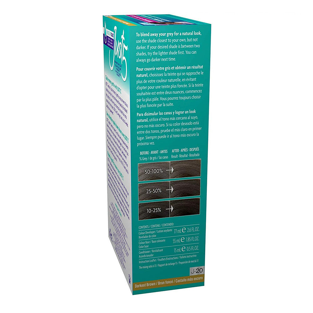 5 Minute Colorant By Just 5 Hair Color, Darkest Brown - 1 Ea