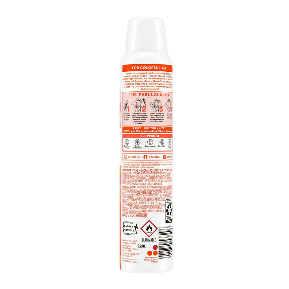 Batiste Dry Shampoo, Color Protecting, 3.81 Oz