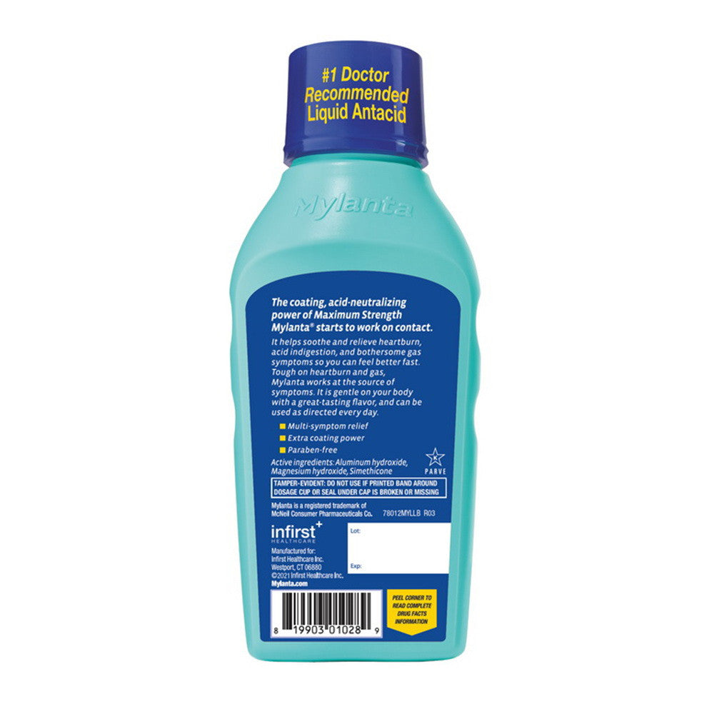 Mylanta Maximum Strength Liquid Anti-Gas, Classic Flavor, 12 Oz