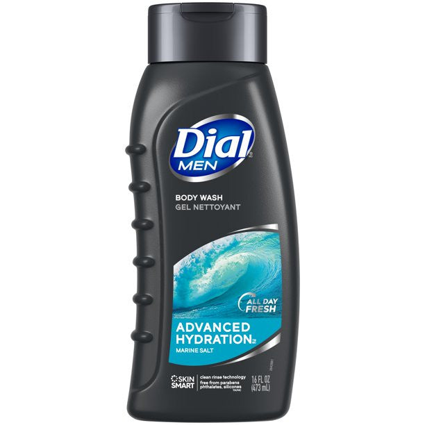 Dial Men Body Wash Advanced Hydration, Marine Salt, 16 Oz