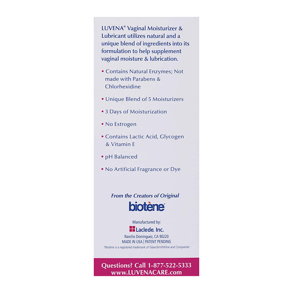 Luvena Restorative Vaginal Moisturizer and Odor Control, 5g Pre Filled Applicators - 6 ea