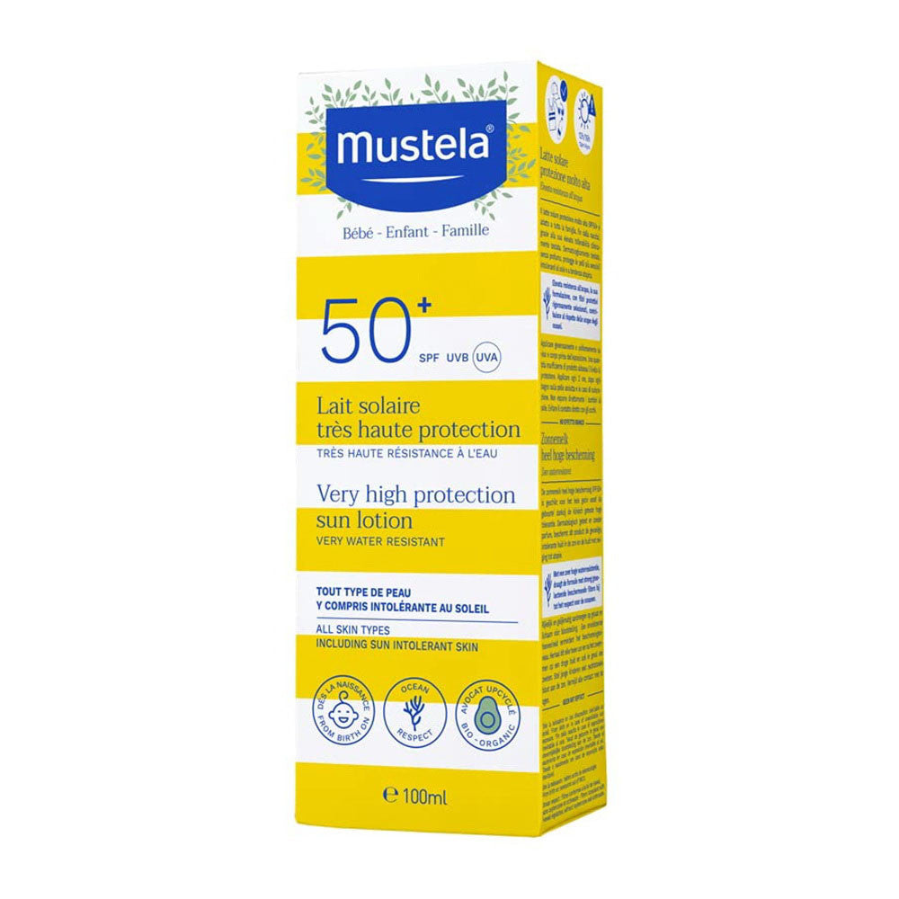 Mustela Very High Protection SPF 50 Baby Sun Lotion, 3.38 Oz
