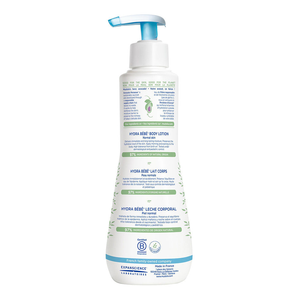 Mustela Hydra Bebe Baby Body Lotion, Avocado, 10.14 Oz