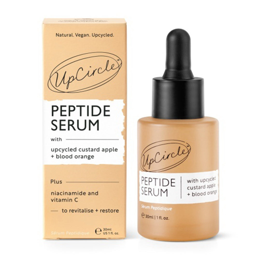 UpCircle Natural Peptide Skin Serum with Custard Apple Plus Blood Orange for All Skin Types 1Oz (30ml)