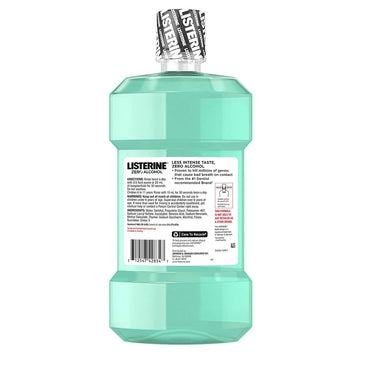 Listerine Zero Clean Mint Mouthwash, Alcohol Free, 1.5 Ltr