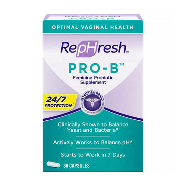 RepHresh Pro-B Probiotic Feminine Supplement Capsules, 30 Ea